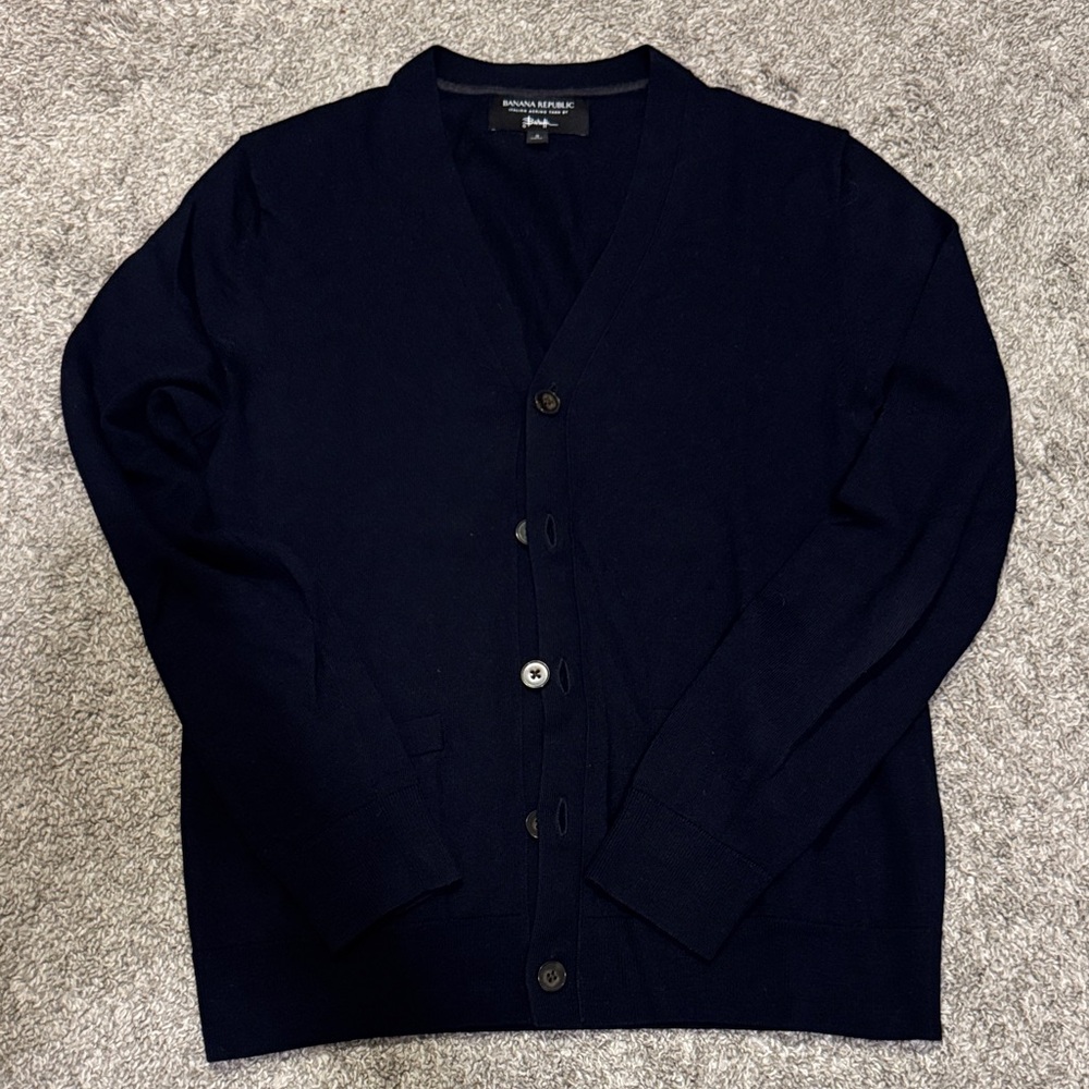 Banana Republic Navy Men's Cardigan